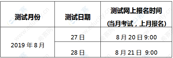 2019年8月云南普通话水平测试市中心报名时间