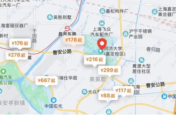 嘉定校区考点(曹安公路4800号)周边.png